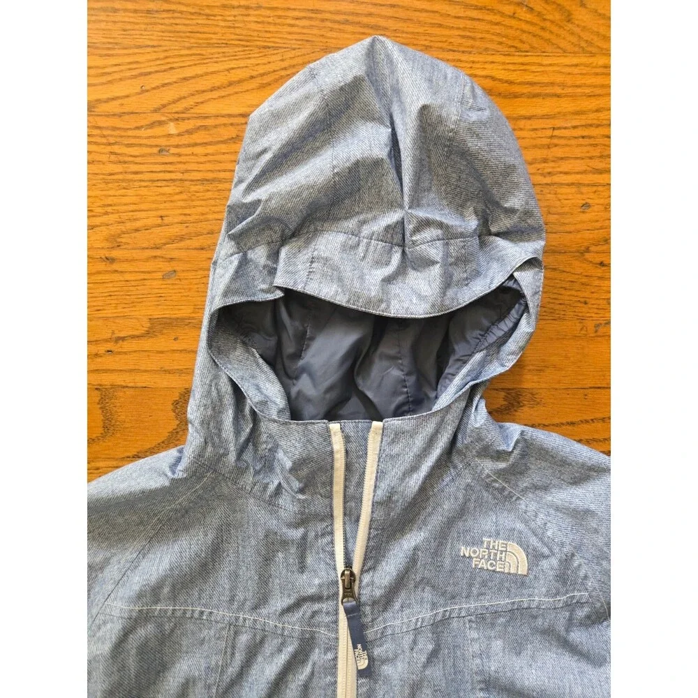 The North Face Jacket Girls XL Blue DryVent Hooded Sophie Rain Parka Pockets